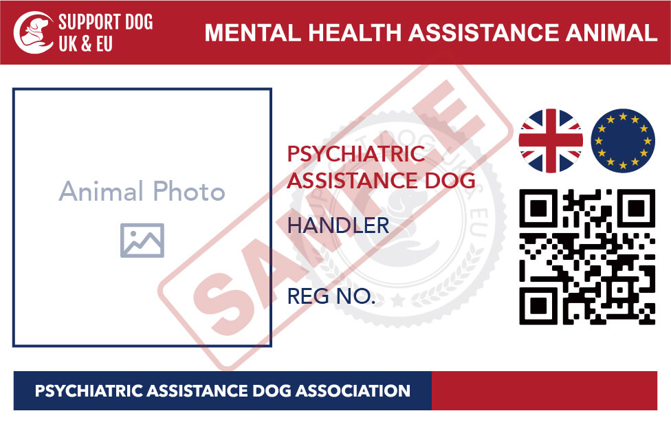 Psychiatric Assistance Dog Identification Card